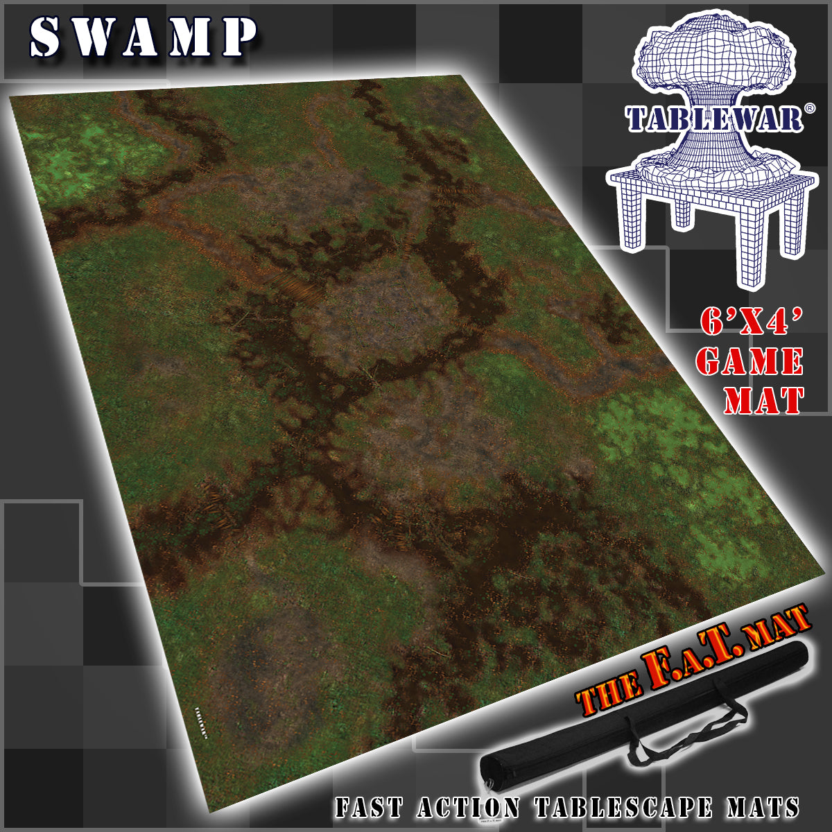 6x4 'Swamp' F.A.T. Mat Battle Gaming Mat – TABLEWAR