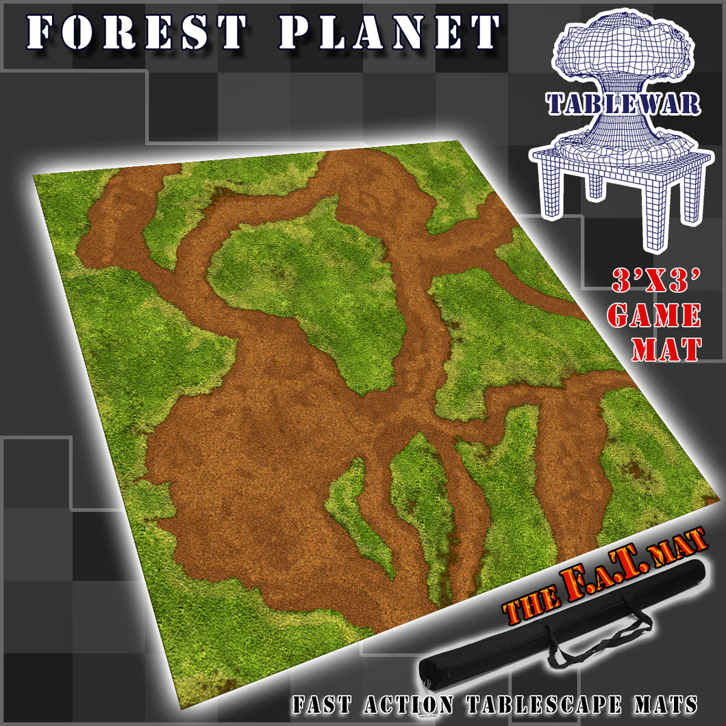 3x3 'Forest Planet' F.A.T. Mat Gaming Mat