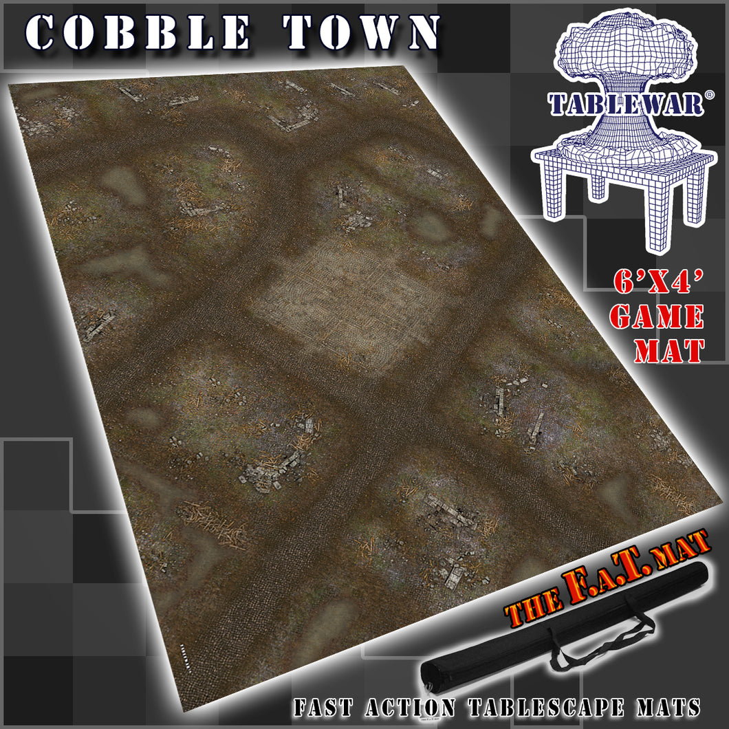 6x4 'Cobble Town' F.A.T. Mat Gaming Mat