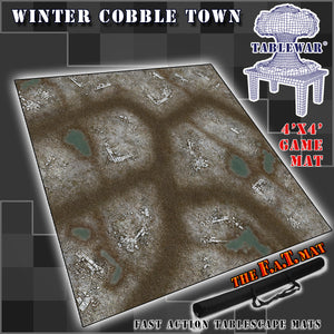 4x4 'Winter Cobble Town' F.A.T. Mat Gaming Mat