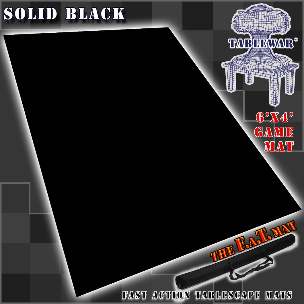 6x4 'Solid Black' F.A.T. Mat Gaming Mat