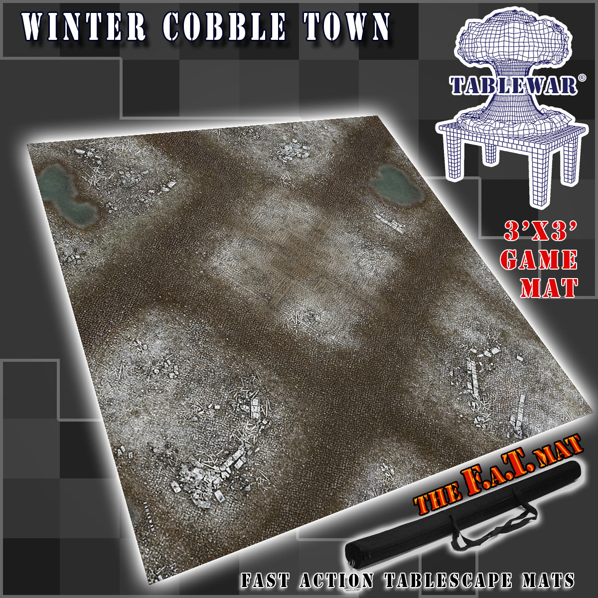 6x3 'Snow Planet' F.A.T. Mat Gaming Mat – TABLEWAR®