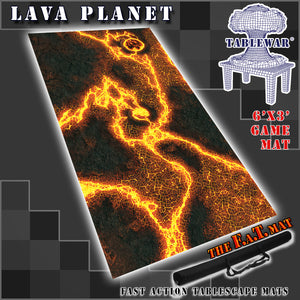 6x3 'Lava Planet' F.A.T. Mat Gaming Mat