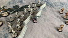 Load image into Gallery viewer, 6’x3’ gaming mat with a Snow winter planet theme, marketed for tabletop gaming, accompanied by a black canvas zipper bag TableWar neoprene Tournament Tabletop Game mat Star Wars: Legions
